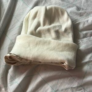 Cream Knit Beanie